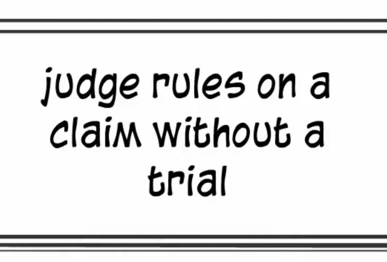 What is a summary judgment